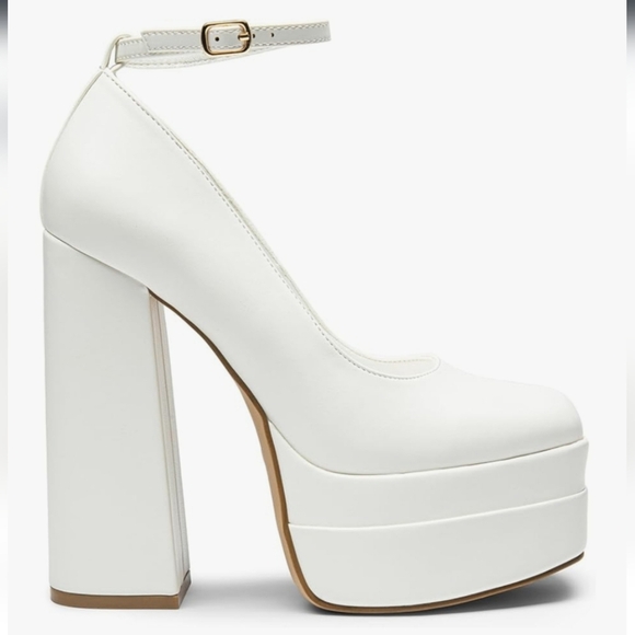 White Platform Heels New - Picture 2 of 16